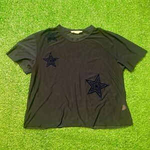 Navy T-Shirt with Star Accents
